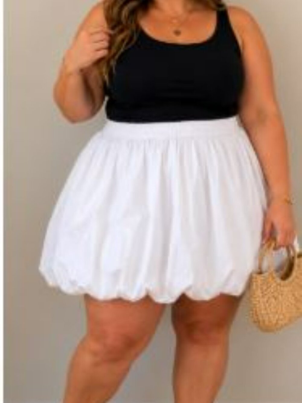 NWT On 34th Bright White Balloon Skirt Plus Size 4X - Bright White